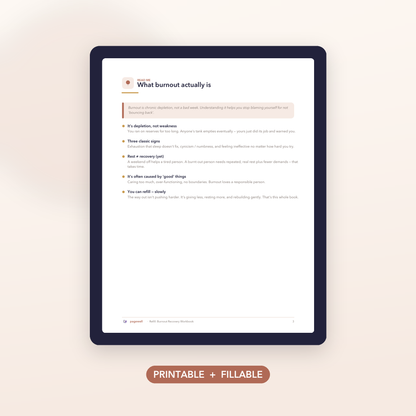 Refill - Burnout Recovery Workbook