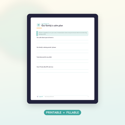 Big Feelings - A Calm-Down Workbook for Kids