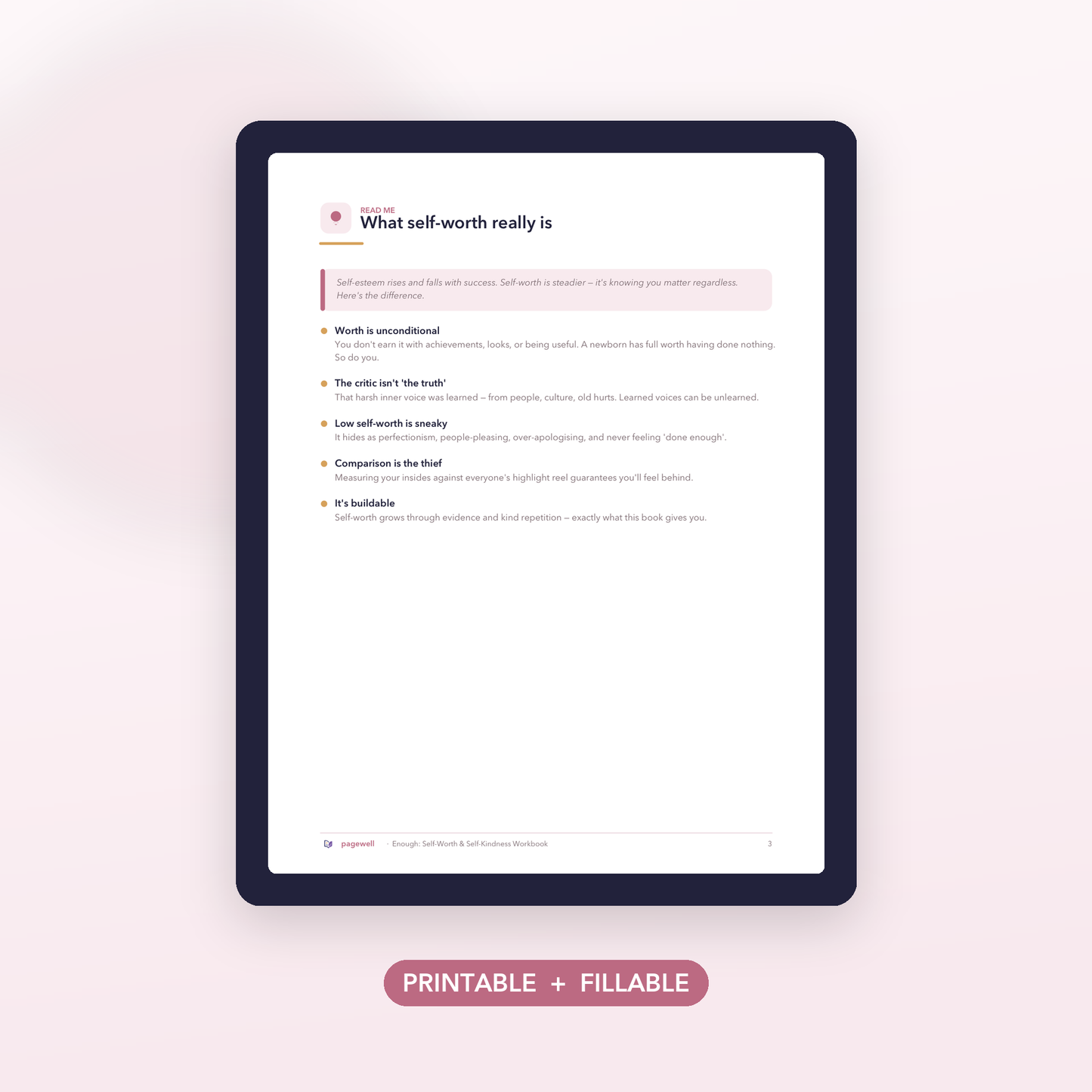 Enough - Self-Worth & Self-Kindness Workbook